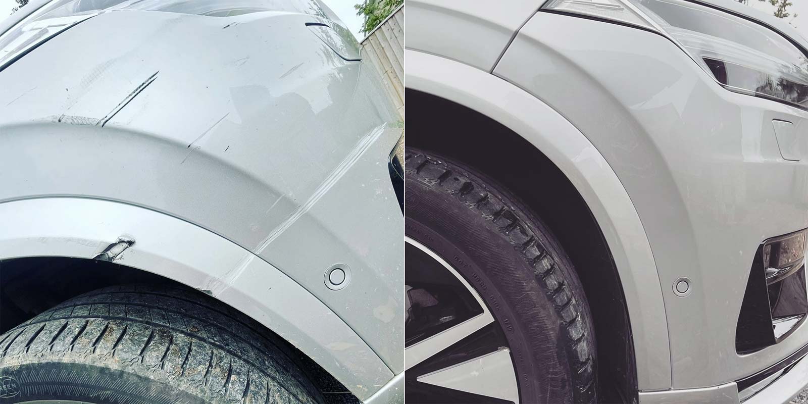 Volvo XC90 Wheel Arch and Bumper Repair Before and After by Smart Auto-Body